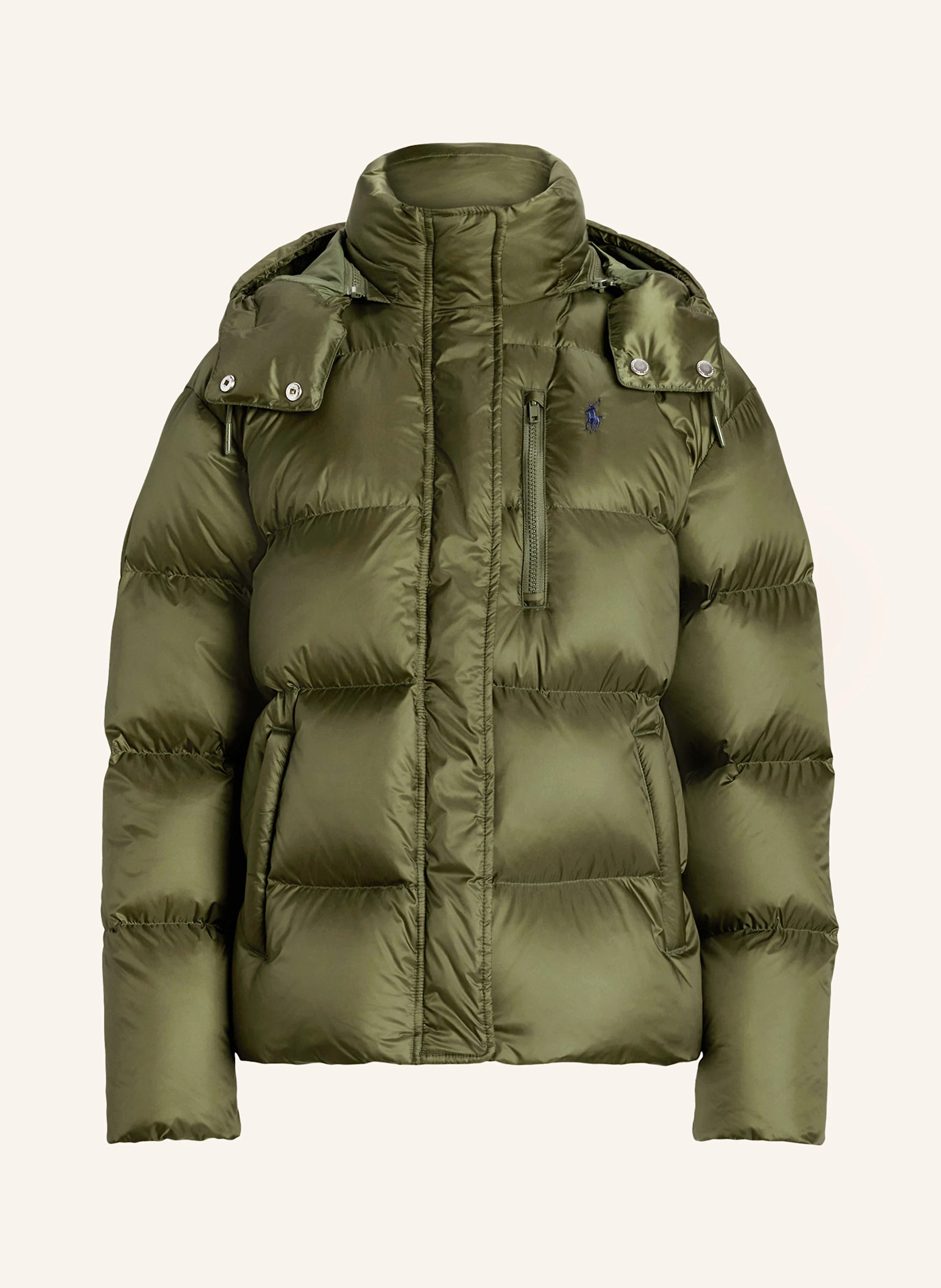POLO RALPH LAUREN Daunenjacke mit abnehmbarer Kapuze – OLIV
