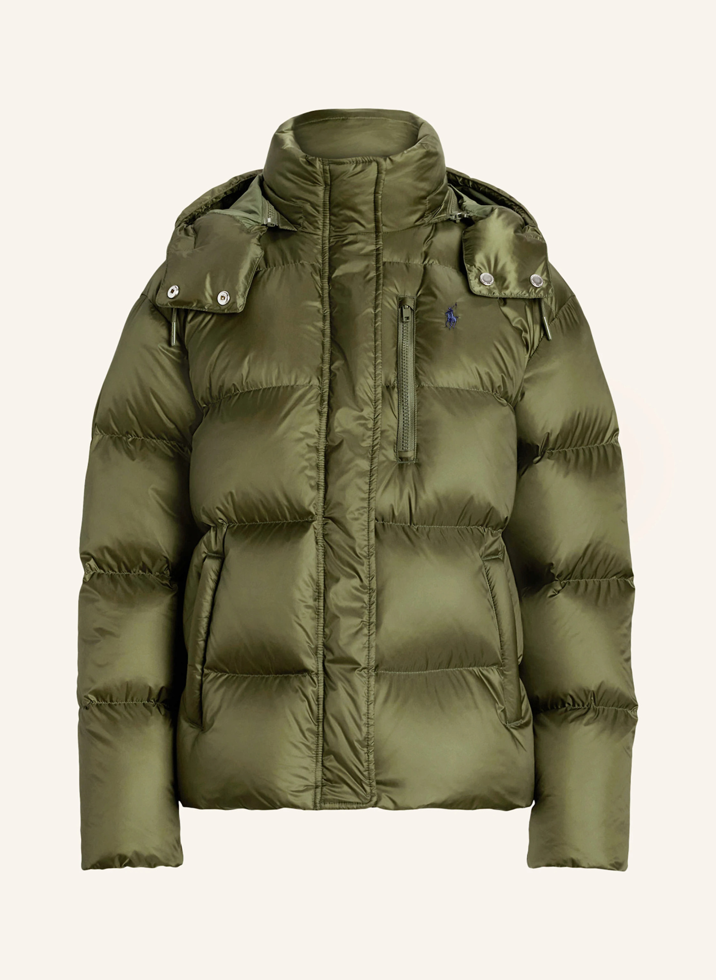 POLO RALPH LAUREN Daunenjacke mit abnehmbarer Kapuze – OLIV