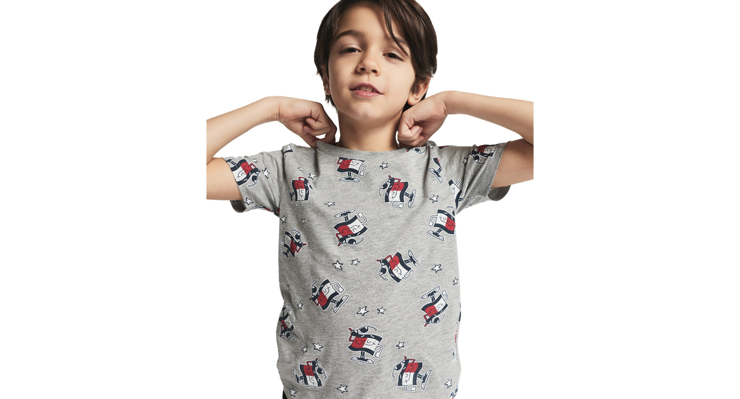 Tommy Hilfiger Boys' 2T-7 Short-Sleeve Graphic T-Shirt - Gray Heather