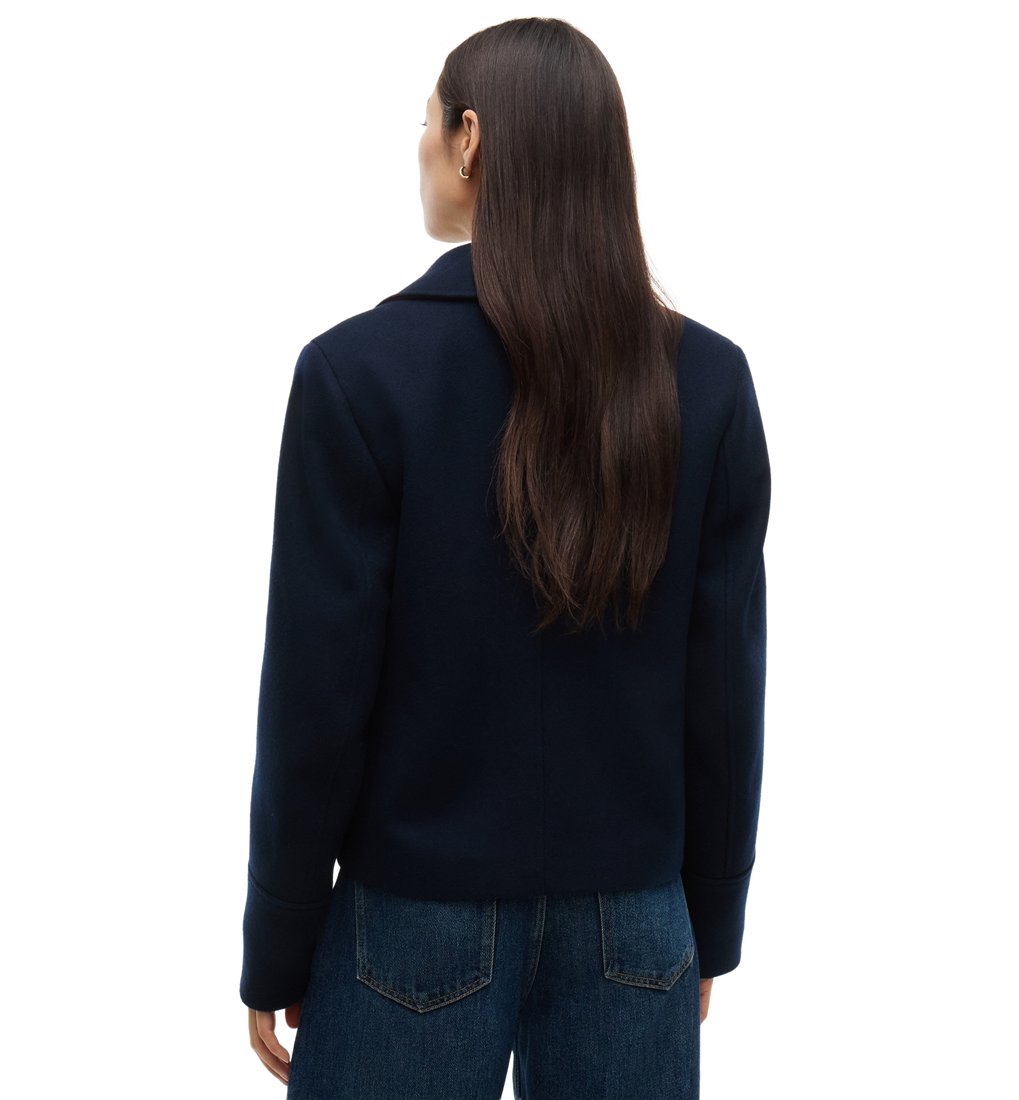 Tommy Hilfiger Women's American Icons Double-Breasted Wool-Blend Peacoat, Macy's Exclusive - Dark Blue