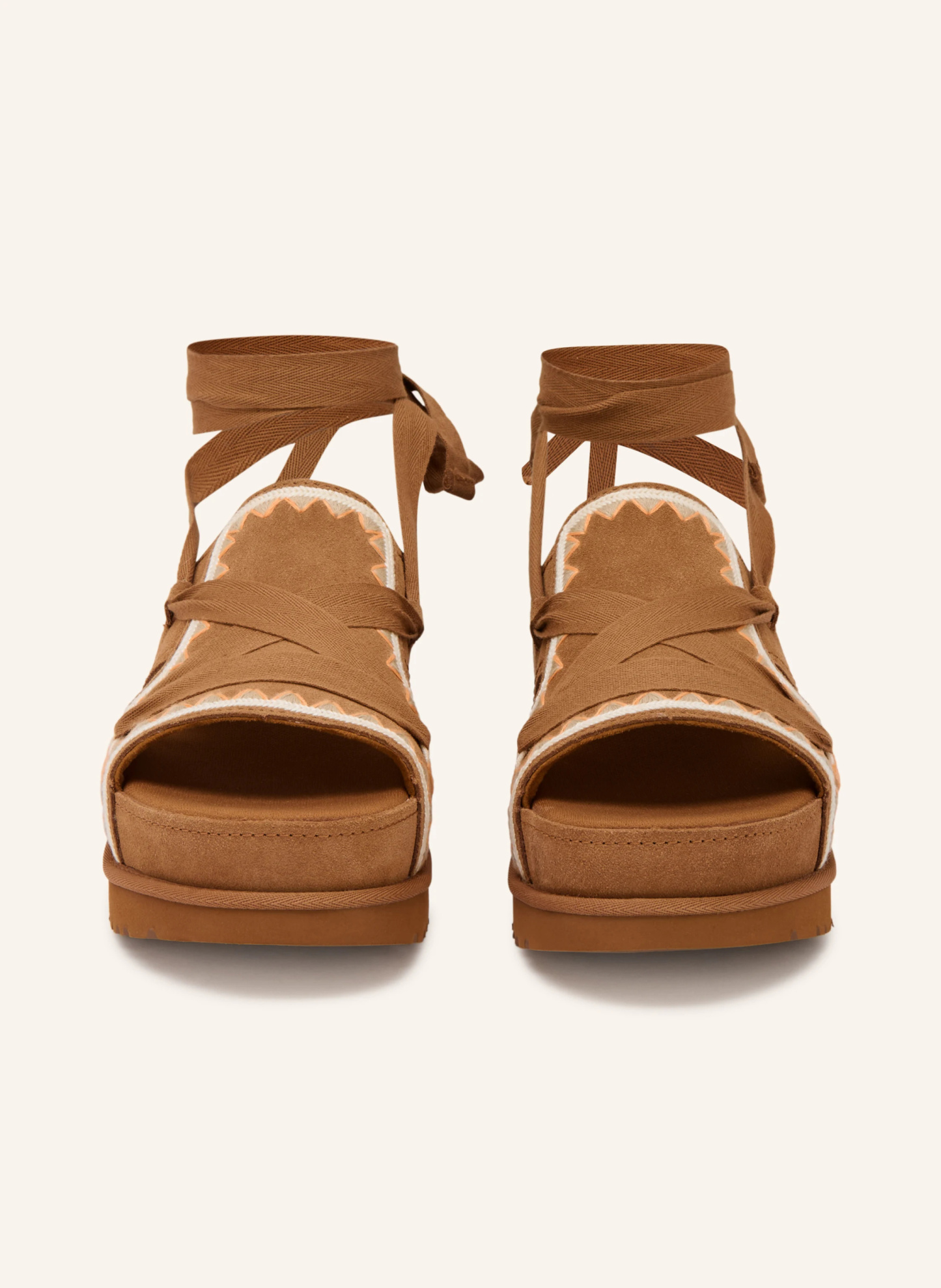 UGG Plateau-Sandalen GOLDENSTAR – BRAUN / CREME / HELLORANGE