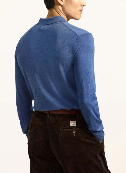 POLO RALPH LAUREN Strick-Poloshirt – BLAU