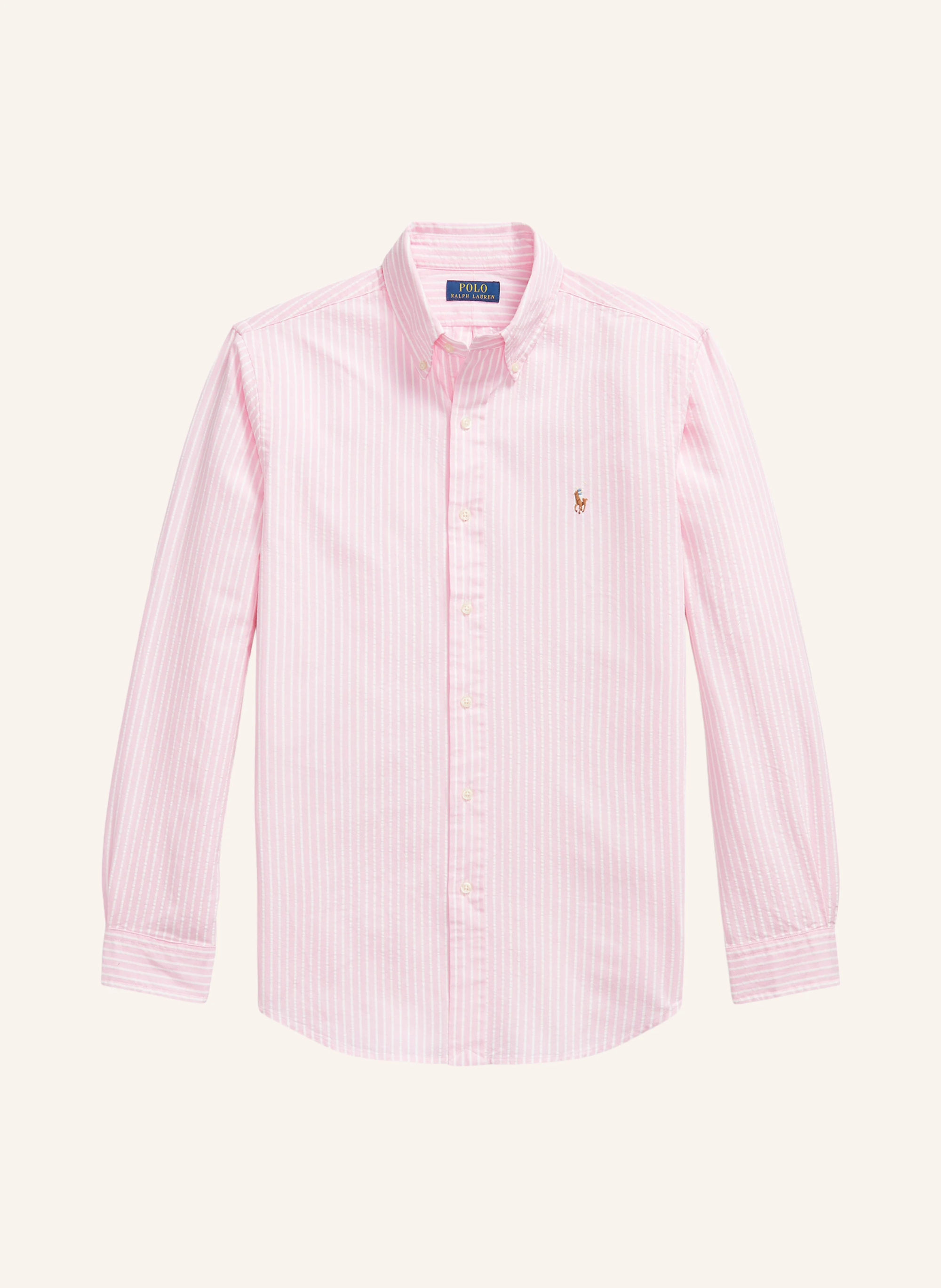 POLO RALPH LAUREN Hemd OXFORD Slim Fit – ROSA / WEISS