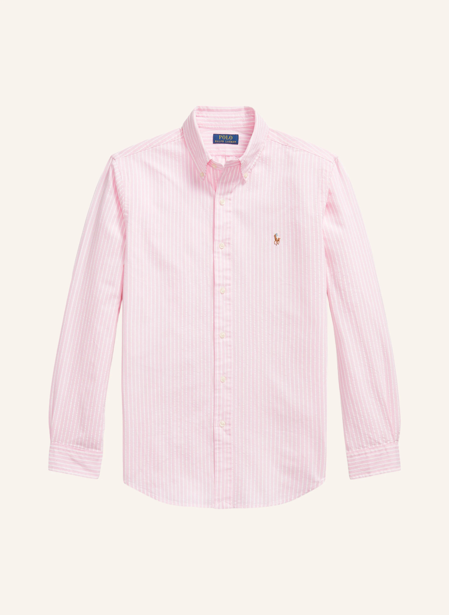 POLO RALPH LAUREN Hemd OXFORD Slim Fit – ROSA / WEISS