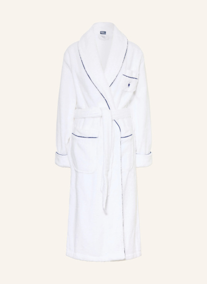 POLO RALPH LAUREN Unisex-Bademantel – WEISS / DUNKELBLAU