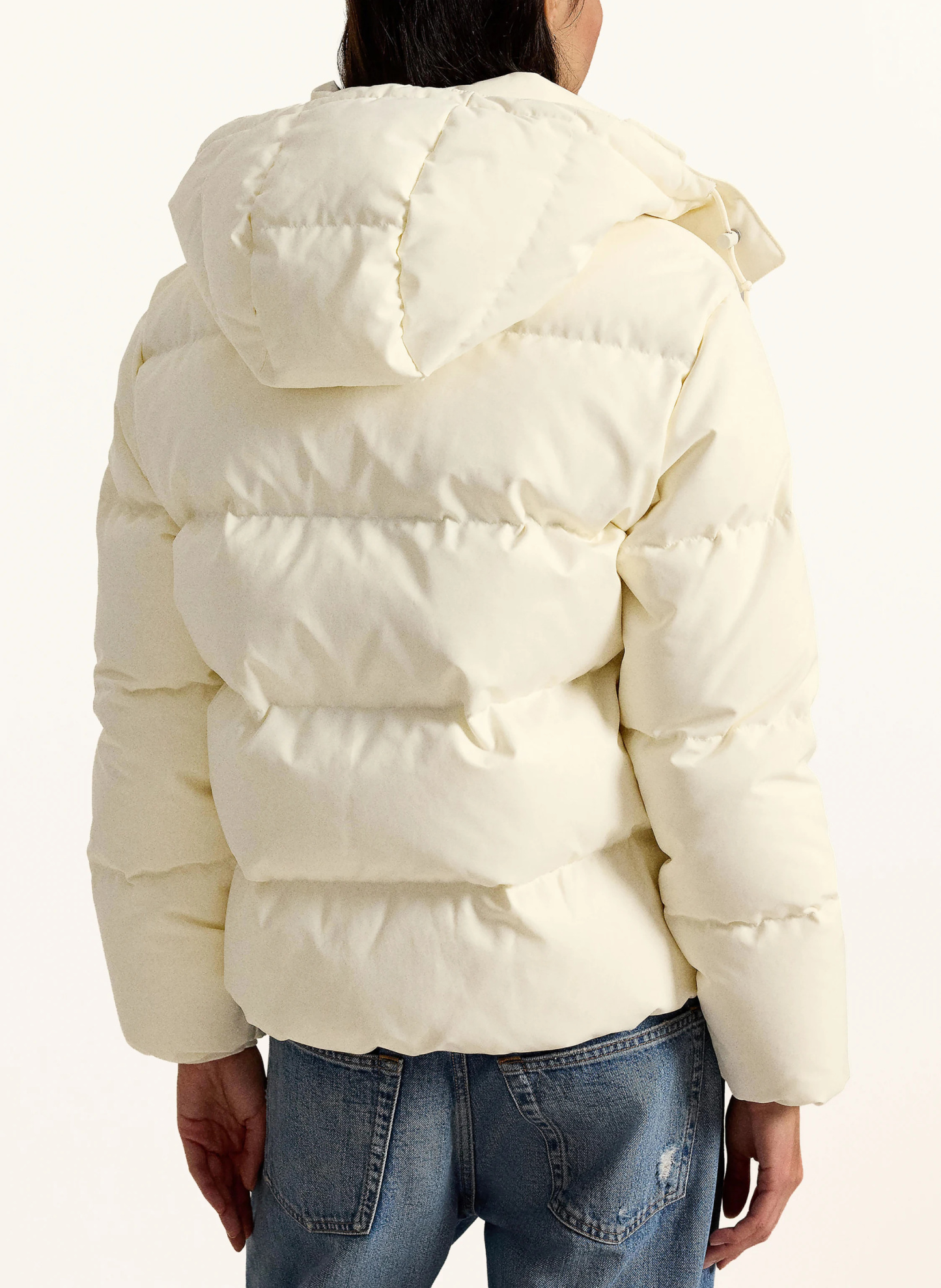 POLO RALPH LAUREN Daunenjacke mit abnehmbarer Kapuze – WEISS