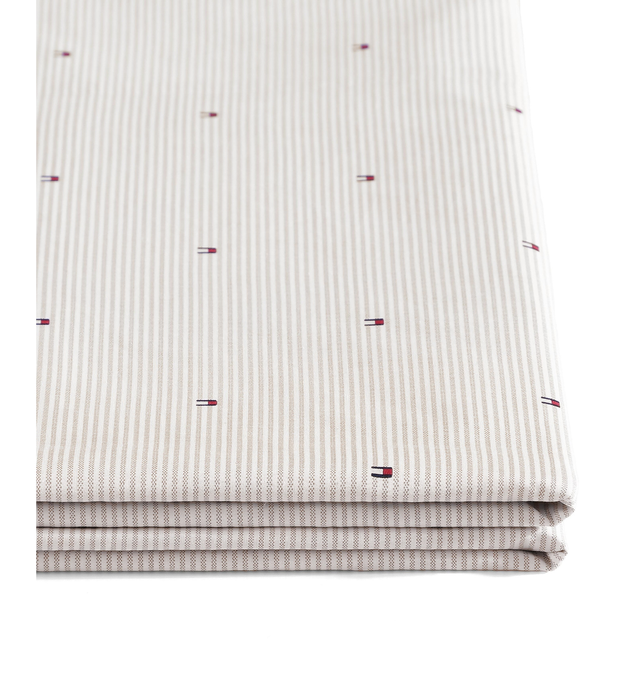 Tommy Hilfiger Ithaca Flag Stripe Cotton Percale Sheet Set - Medium Bei