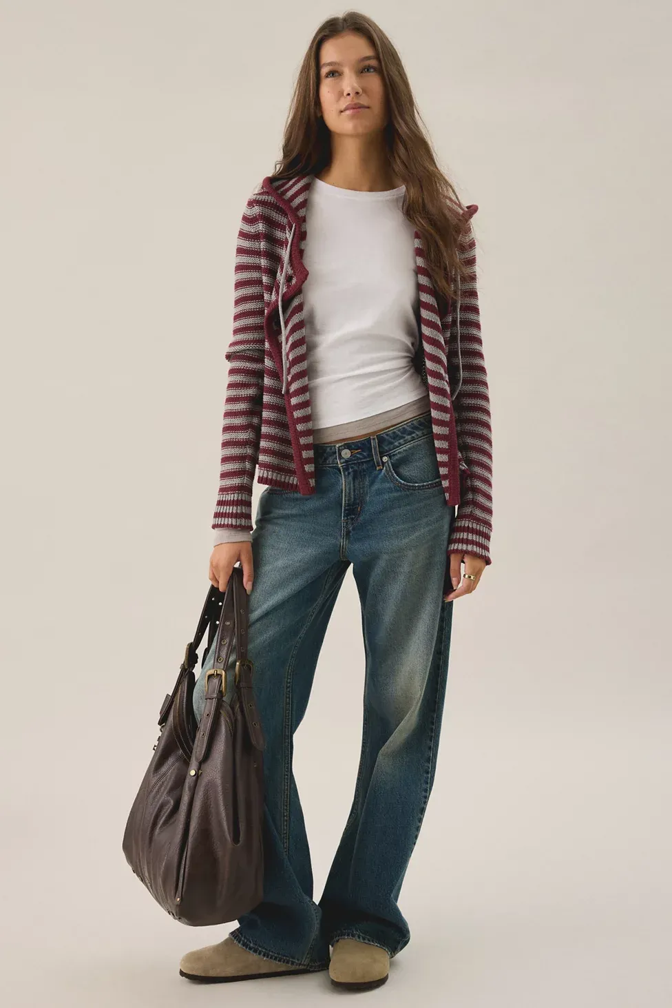 BDG Off Campus Hoodie Sweater - Brown