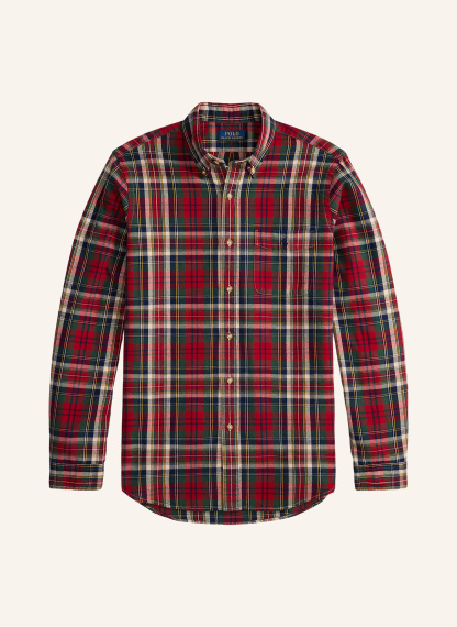 POLO RALPH LAUREN Hemd Custom Fit – ROT / DUNKELGRÜN / DUNKELBLAU