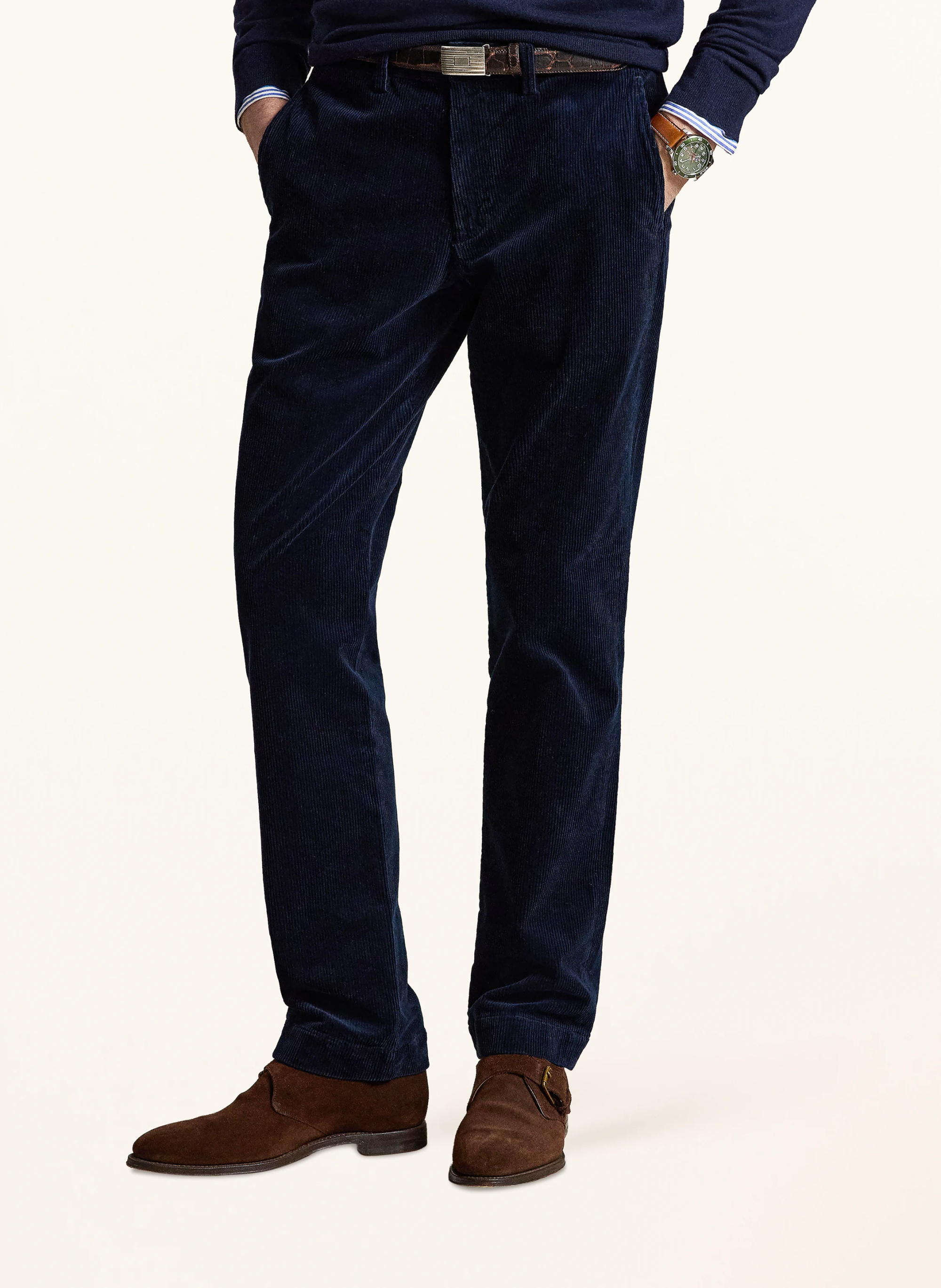 POLO RALPH LAUREN Cordchino Stretch Straight Fit – DUNKELBLAU