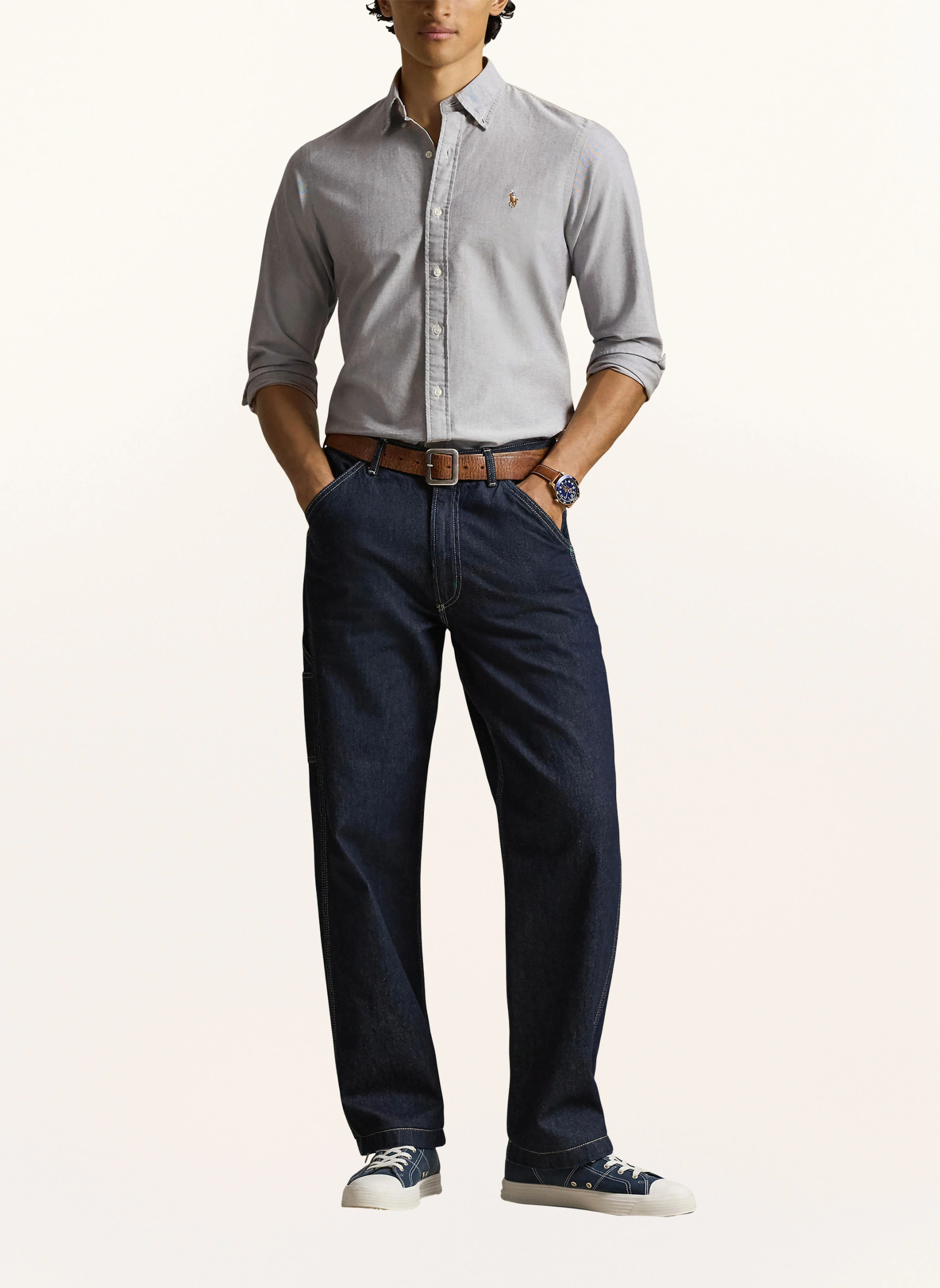 POLO RALPH LAUREN Oxfordhemd Custom Fit – BLAUGRAU