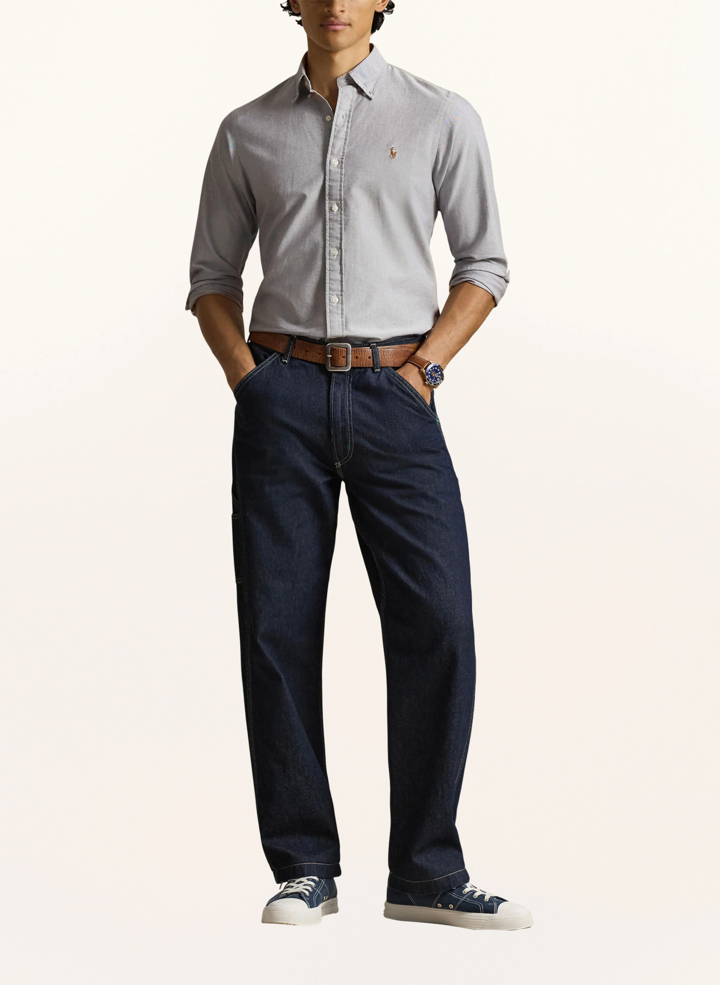 POLO RALPH LAUREN Oxfordhemd Custom Fit – BLAUGRAU
