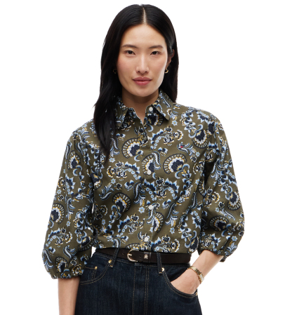 Tommy Hilfiger Women's Printed 3/4-Sleeve Shirt - Expressive Floral Multi