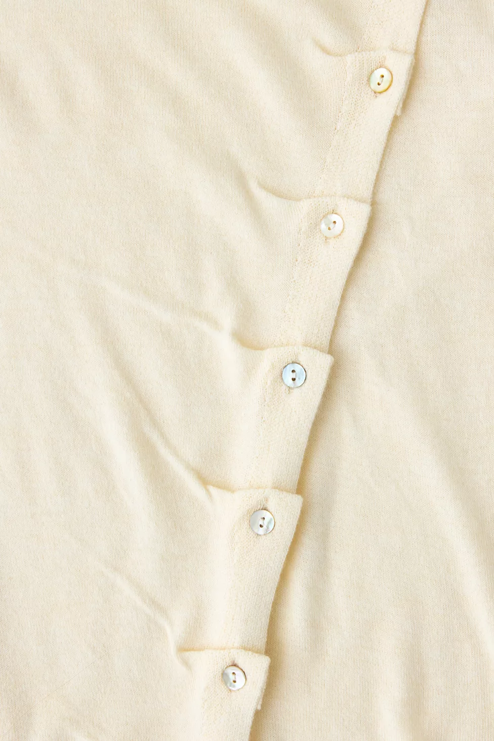 BDG Sutton Slanted Asymmetric Button Cardigan - Ivory