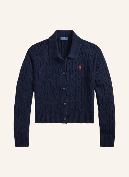 POLO RALPH LAUREN Strickjacke – DUNKELBLAU / DUNKELROT