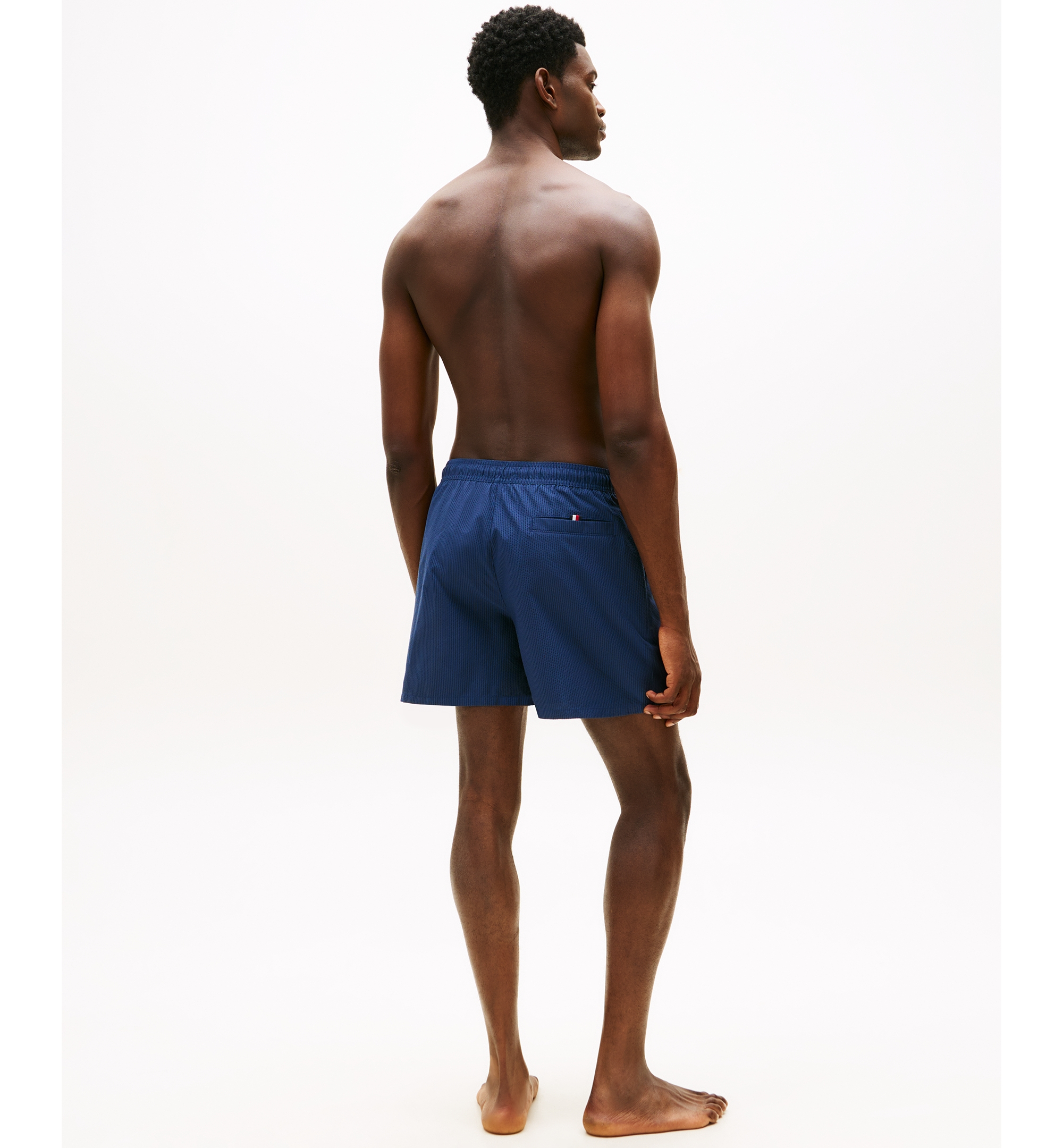 Tommy Hilfiger Men's Drawstring Zip Pocket Swim Trunks - Aegean Sea