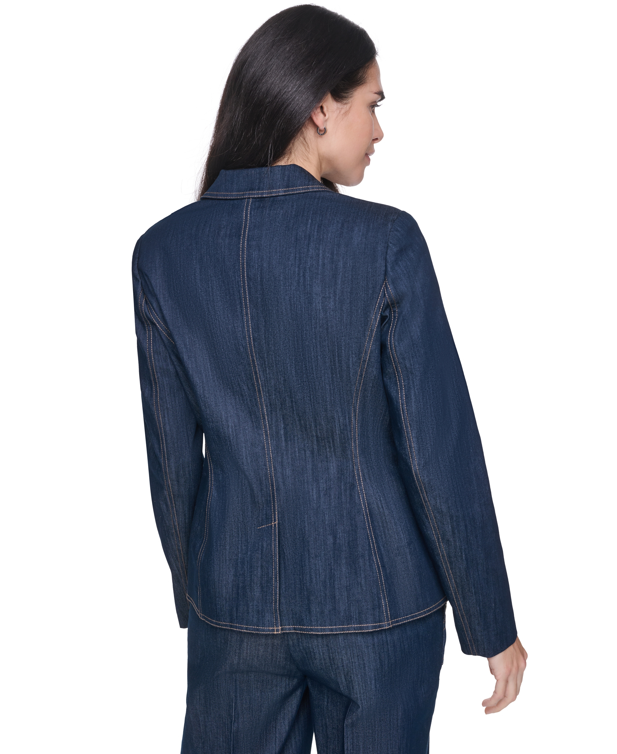 Tommy Hilfiger Women's Notch-Collar One-Button Blazer - Navy
