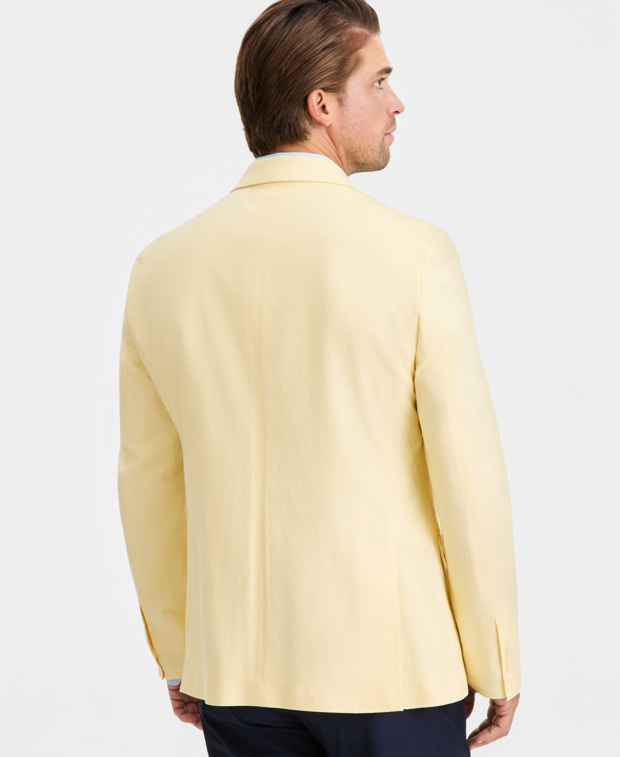 Tommy Hilfiger Men's Modern-Fit Linen Blend Blazer - LIGHT YELLOW