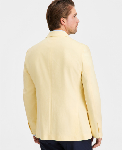 Tommy Hilfiger Men's Modern-Fit Linen Blend Blazer - LIGHT YELLOW