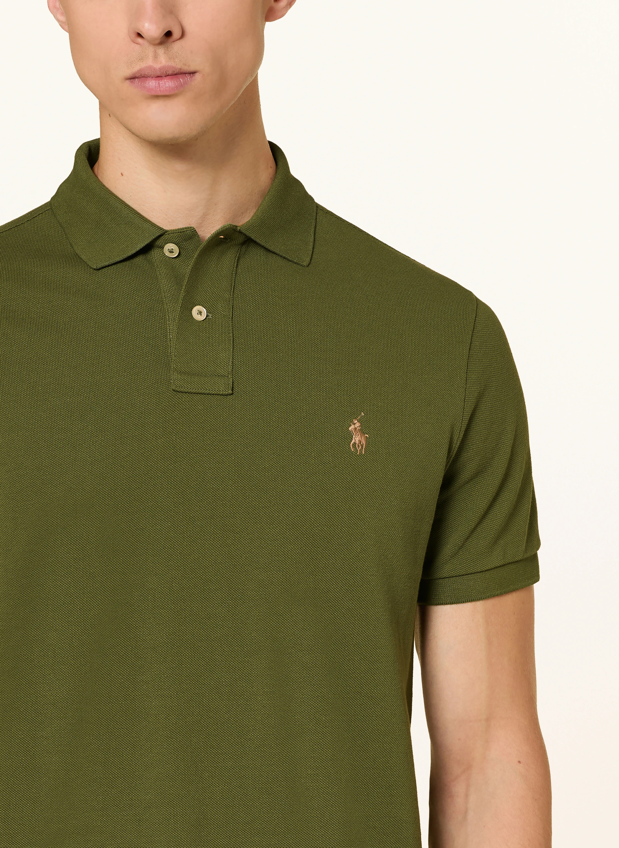 POLO RALPH LAUREN Piqué-Poloshirt Custom Slim Fit – OLIV