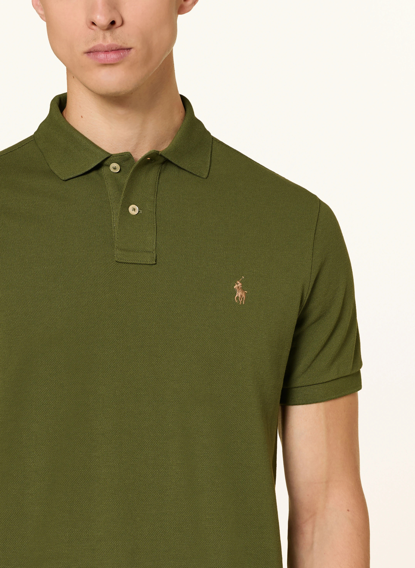 POLO RALPH LAUREN Piqué-Poloshirt Custom Slim Fit – OLIV