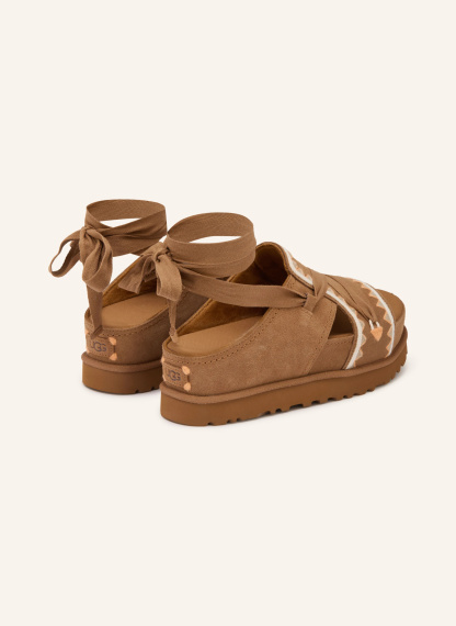 UGG Plateau-Sandalen GOLDENSTAR – BRAUN / CREME / HELLORANGE