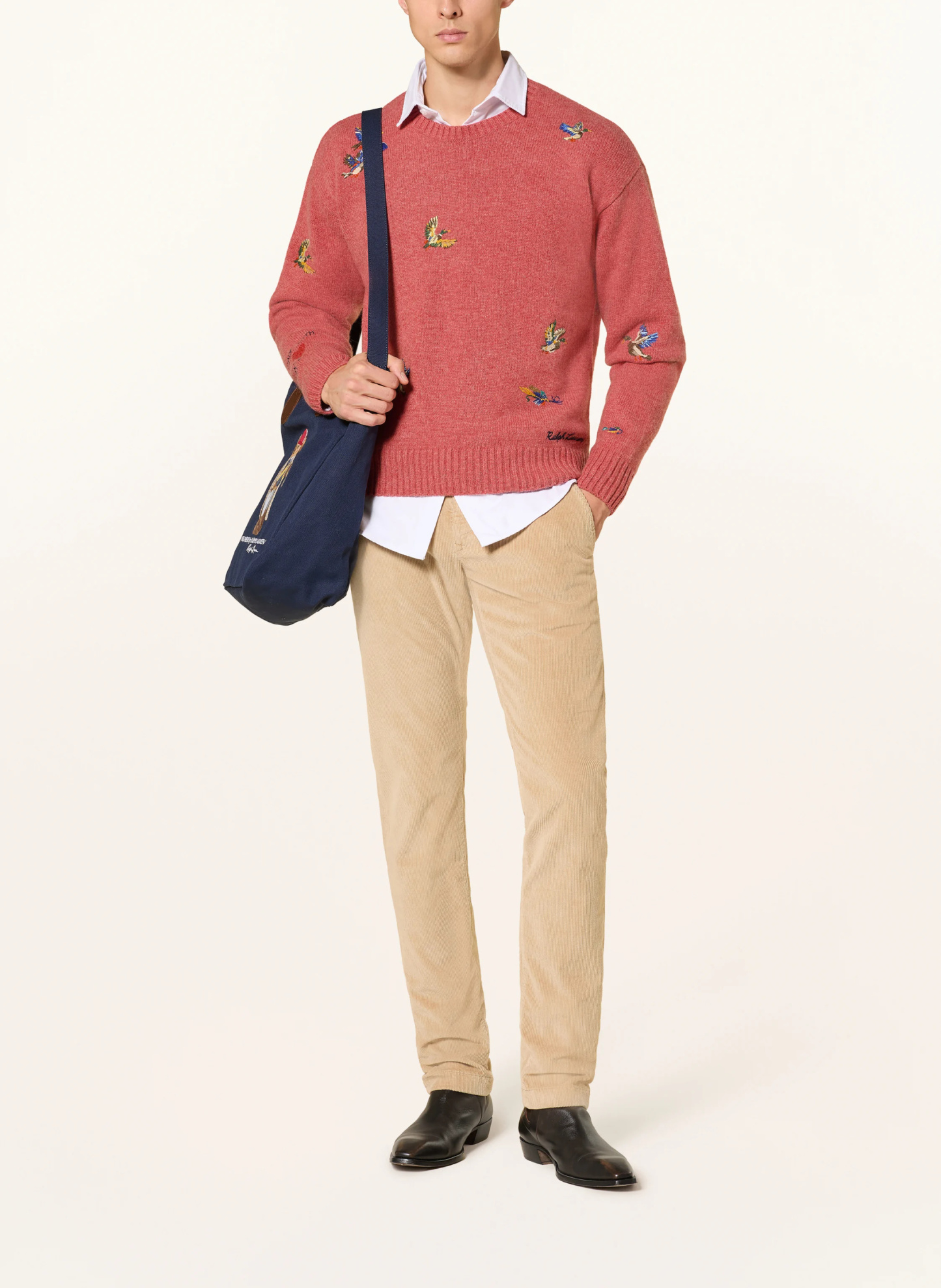 POLO RALPH LAUREN Pullover mit Alpaka – HELLROT
