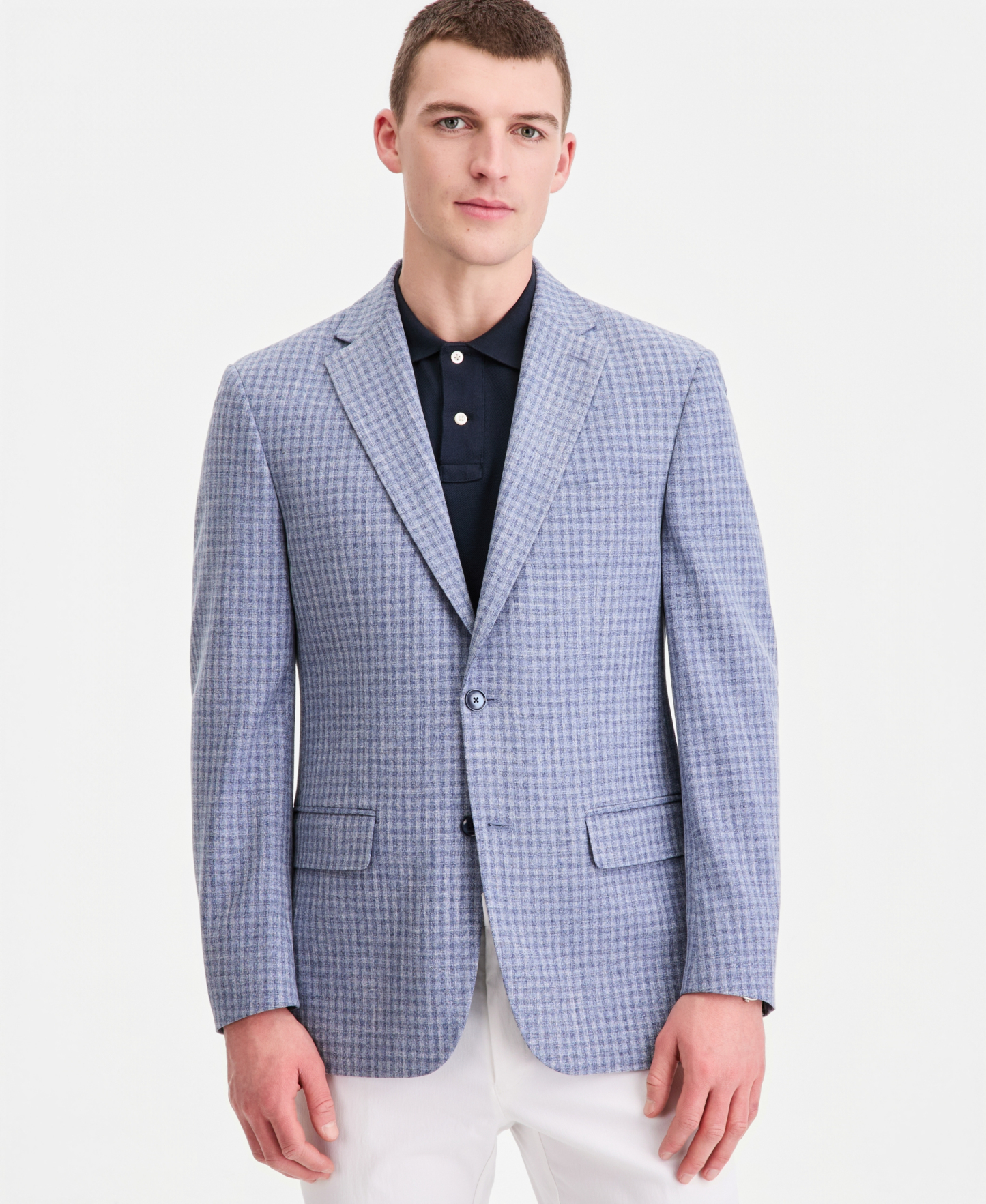 Tommy Hilfiger Men's Modern-Fit Patterned Blazer - Light Blue Pattern