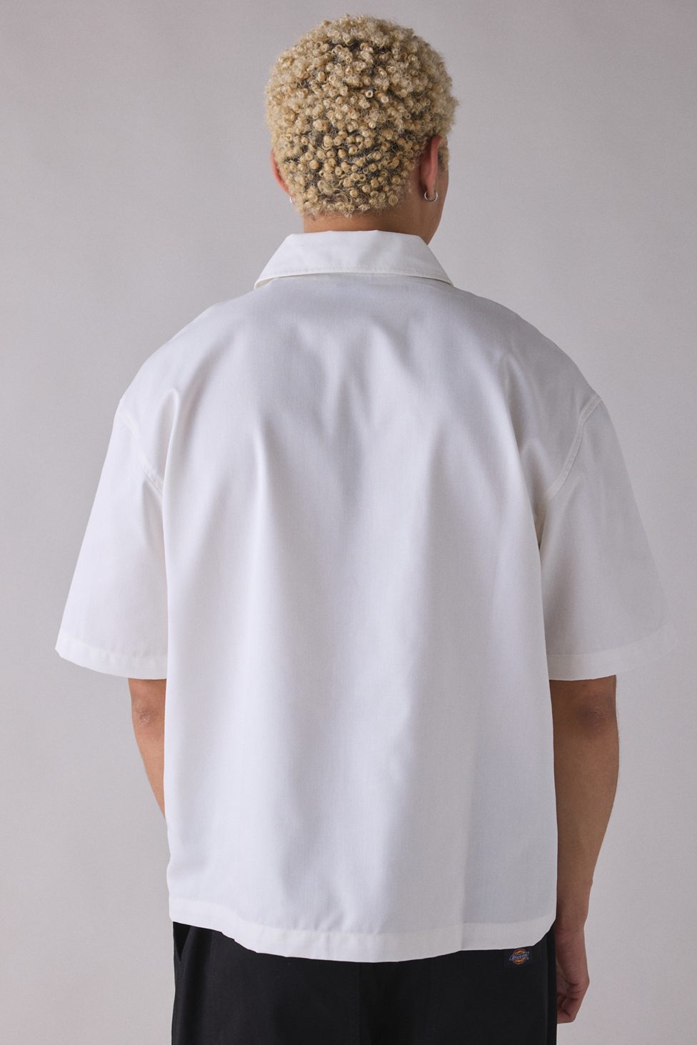 Dickies Cadiz Quarter-Zip Boxy Fit Work Shirt - Ivory