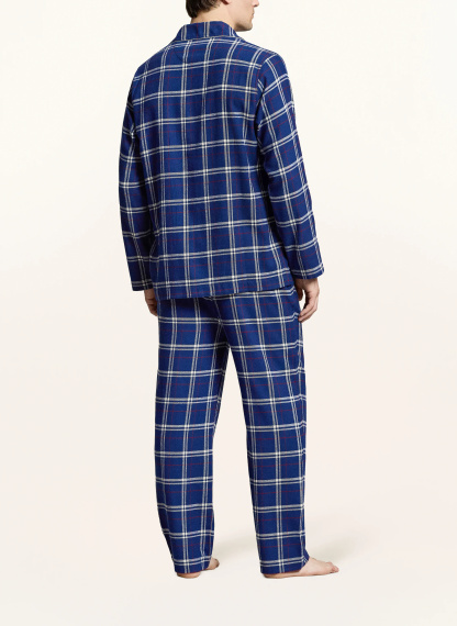 POLO RALPH LAUREN Flanell-Schlafanzug – DUNKELBLAU / DUNKELROT / WEISS