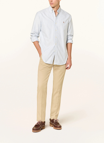 POLO RALPH LAUREN Hemd Custom Fit – WEISS / HELLBLAU