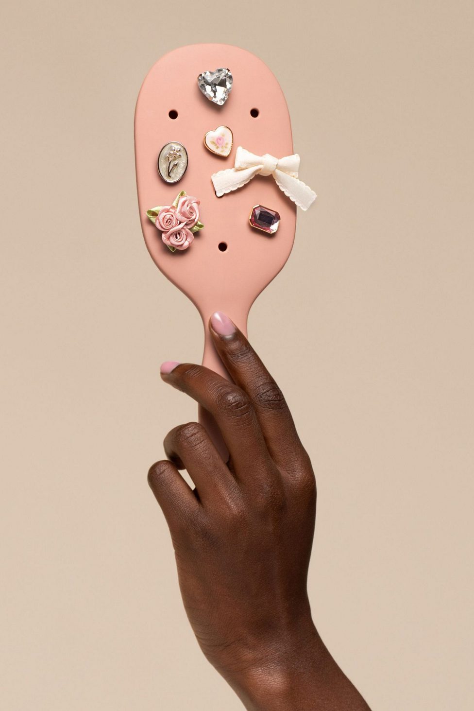 KITSCH KitschPop Paddle Brush & Charm Set - Terra Cotta