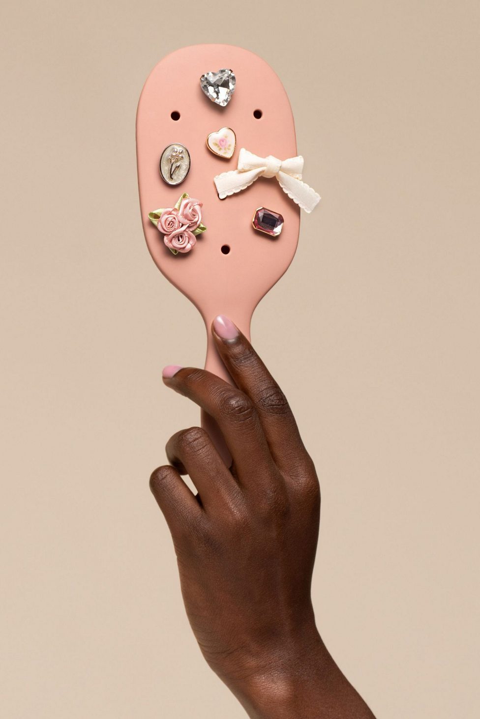 KITSCH KitschPop Paddle Brush & Charm Set - Terra Cotta