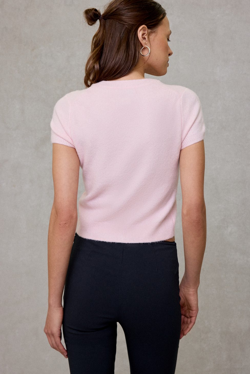 BDG So Soft Short Sleeve Sweater - Pink