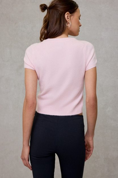 BDG So Soft Short Sleeve Sweater - Pink