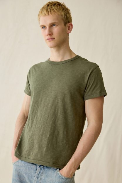 Standard Cloth Paco Slim Slub Cotton Tee - Green