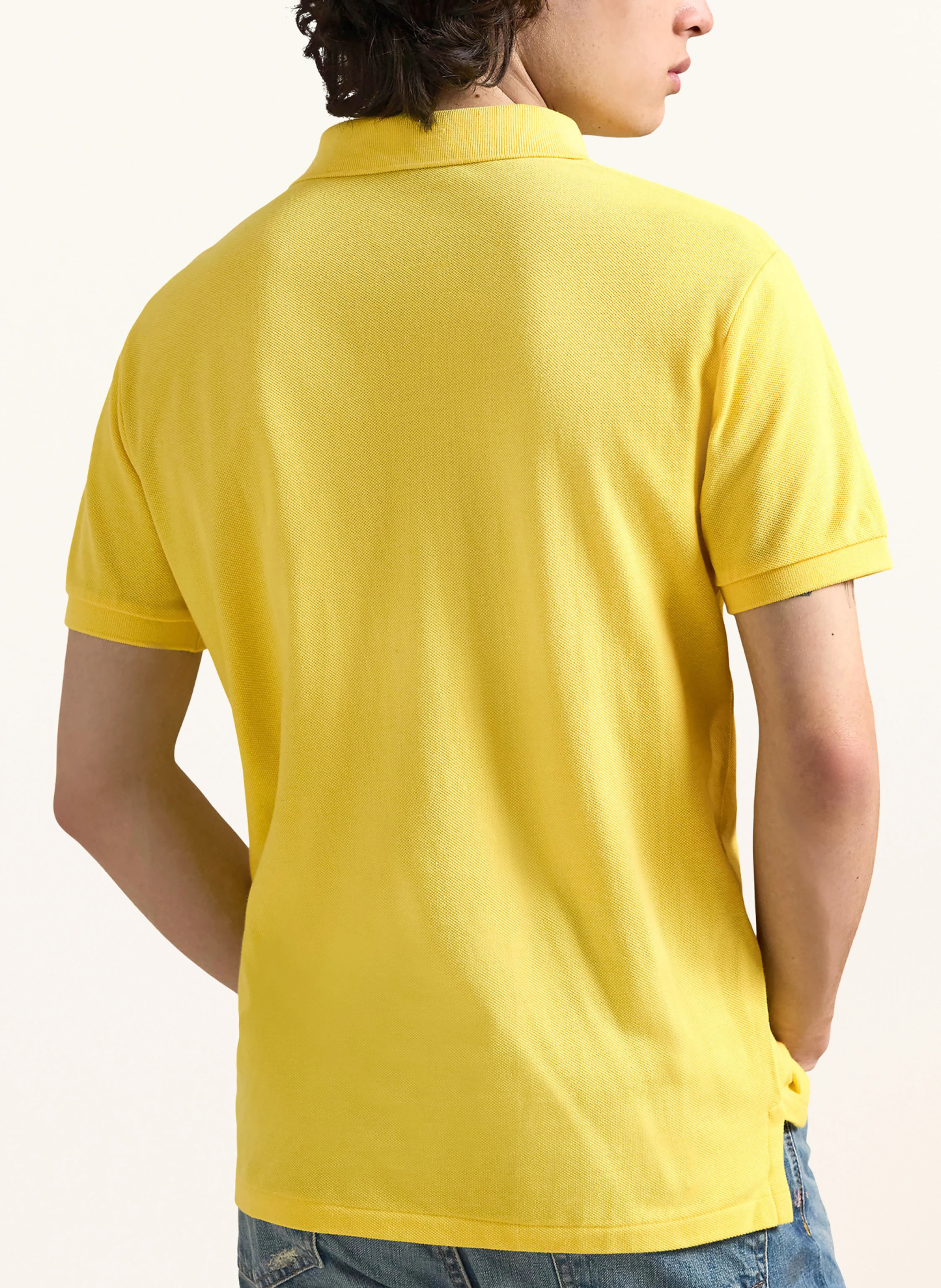 POLO RALPH LAUREN Piqué-Poloshirt Custom Slim Fit – GELB / HELLBLAU