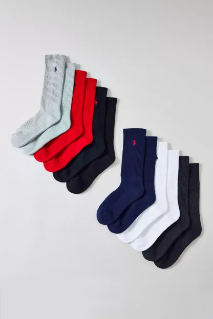 Polo Ralph Lauren Performance Crew Socks 6-Pack - Assorted