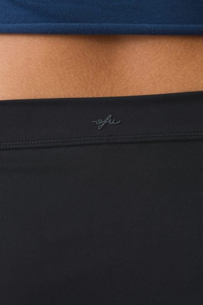Out From Under Saturday Sculpt Slit Mini Skort - Black