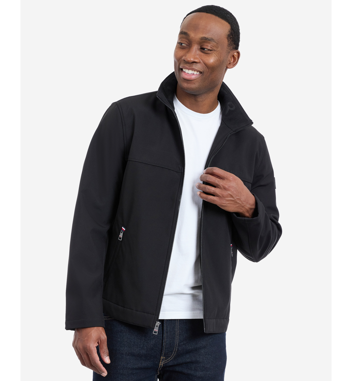 Tommy Hilfiger Men's Softshell Hipster Long-Sleeve Jacket - Black