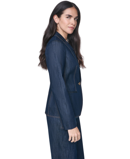 Tommy Hilfiger Women's Notch-Collar One-Button Blazer - Navy
