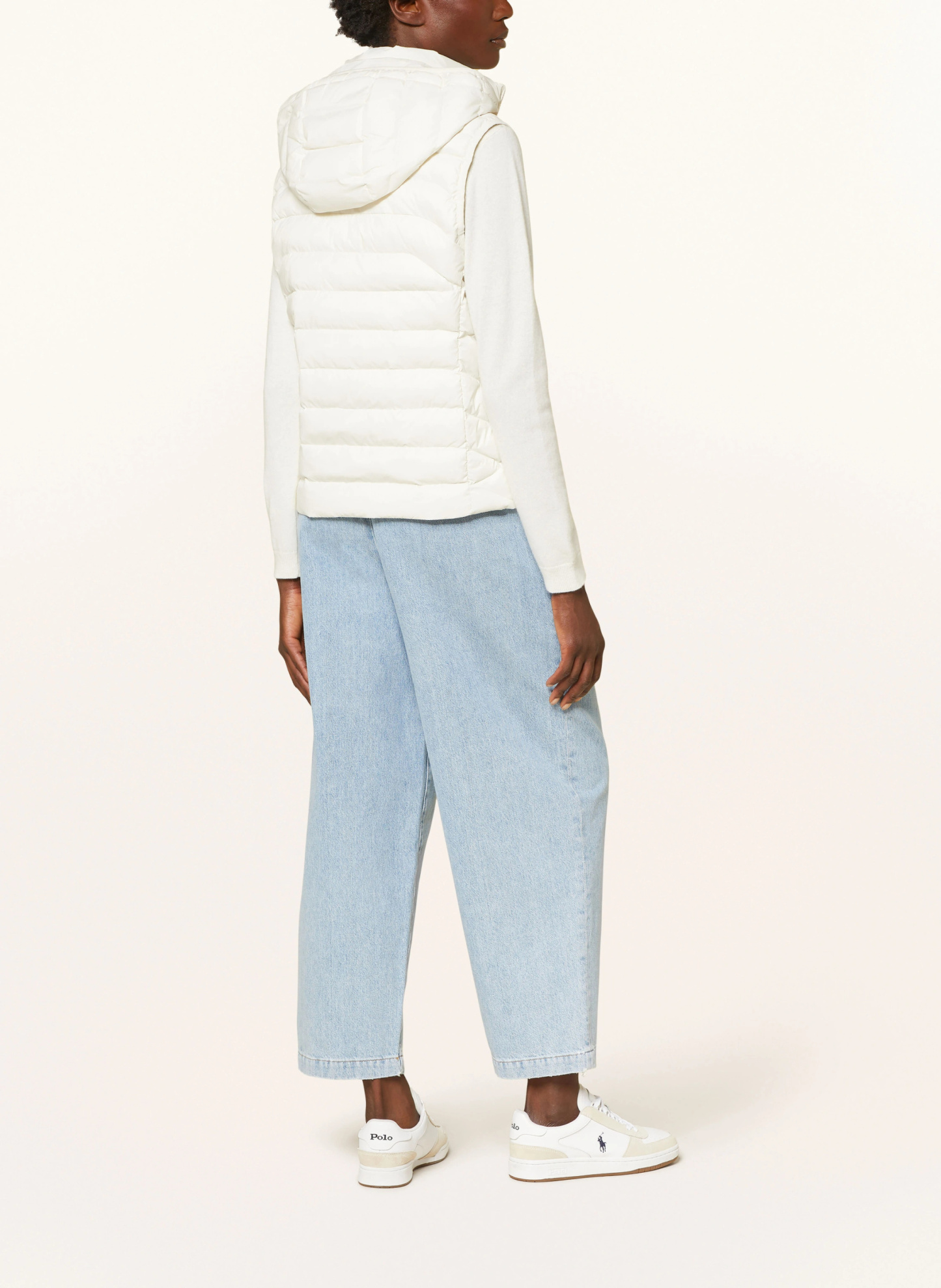 POLO RALPH LAUREN Steppweste mit abnehmbarer Kapuze – CREME