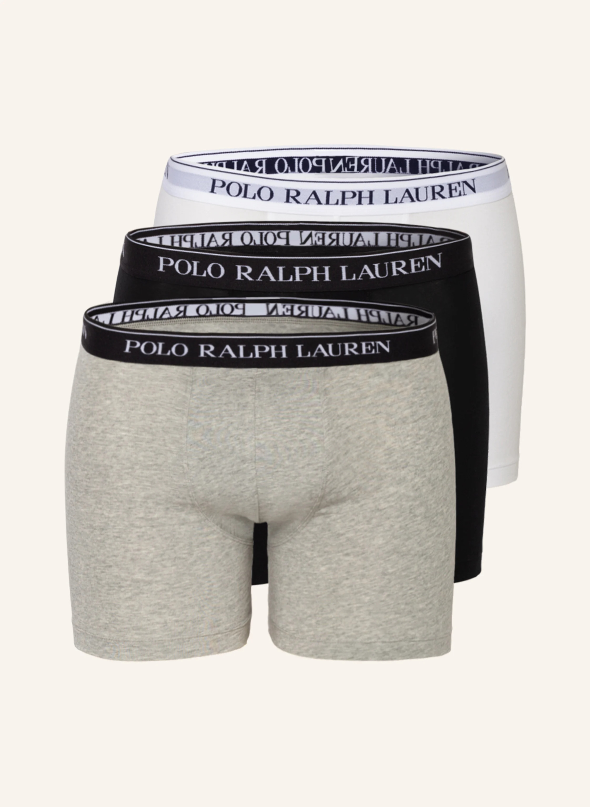 POLO RALPH LAUREN 3er-Pack Boxershorts – SCHWARZ / WEISS / GRAU
