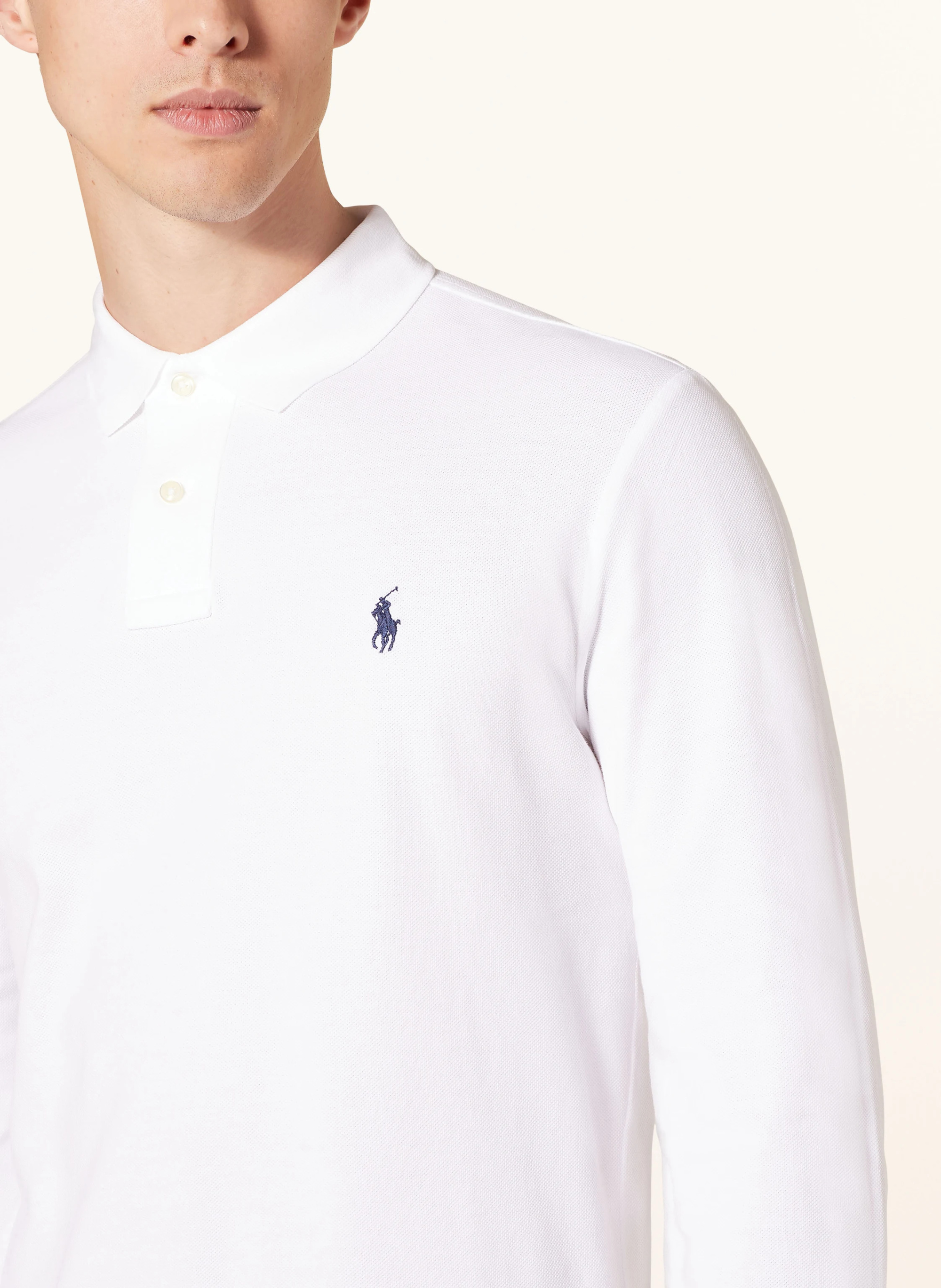 POLO RALPH LAUREN Piqué-Poloshirt Custom Slim Fit – WEISS