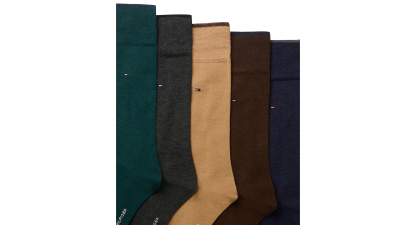 Tommy Hilfiger Men's Dress Socks, 5-Pack - Green