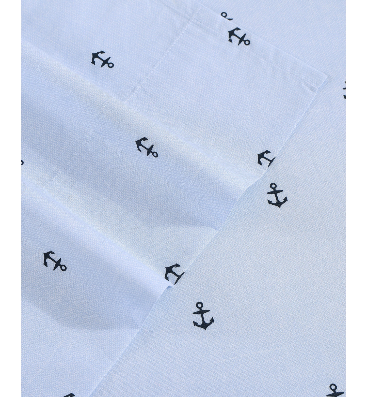 Tommy Hilfiger Printed 200-Thread Count Cotton Percale Sheet Set - Anchor, Flag Pale Blue