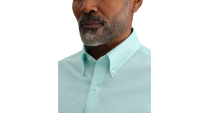 Tommy Hilfiger Men's Regular Fit Wrinkle Resistant Stretch Dress Shirt - Jade