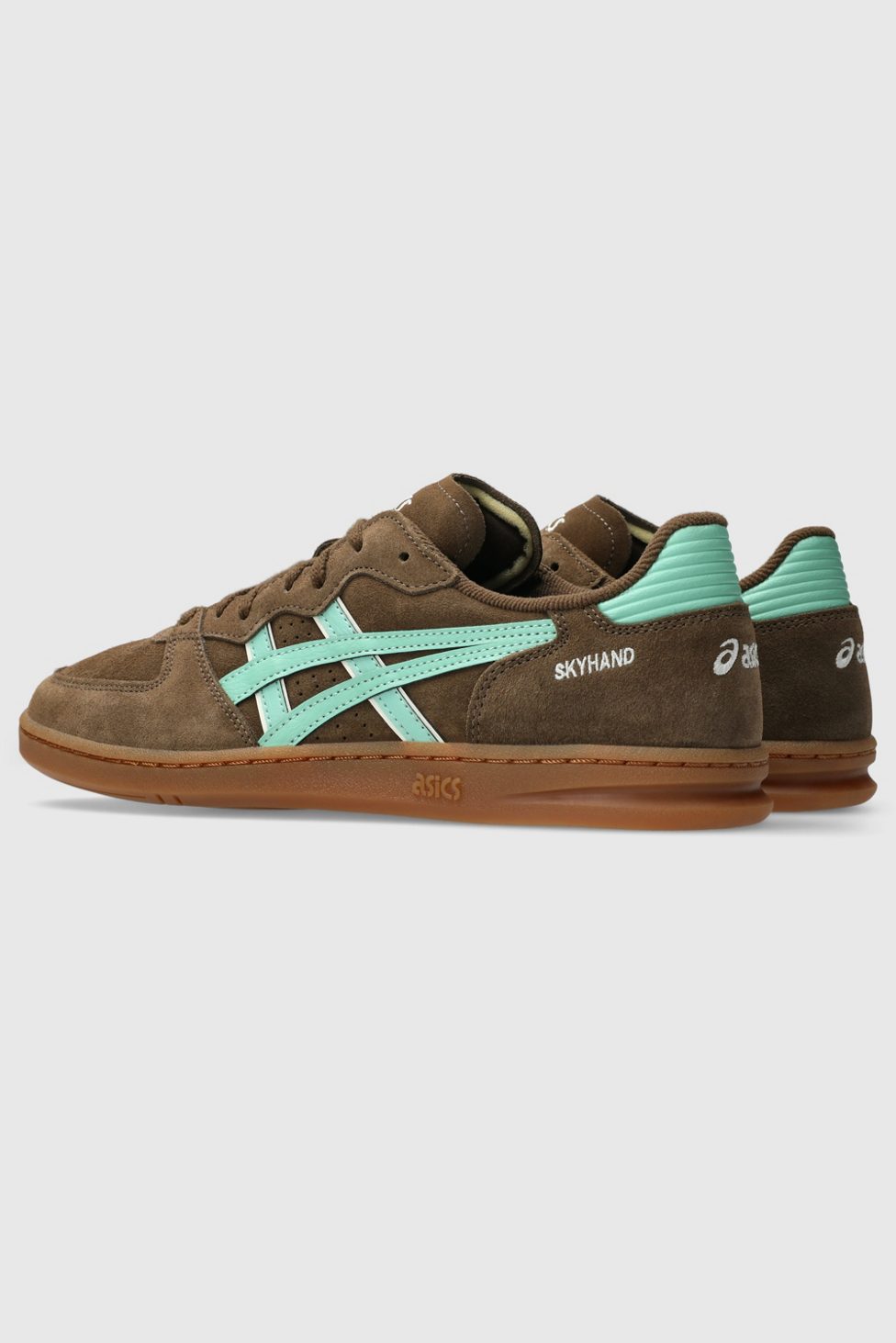 ASICS Skyhand OG Suede Sportstyle Sneakers - Brown Storm/Ice Green