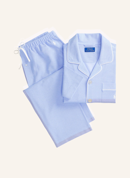 POLO RALPH LAUREN Schlafanzug – BLAU / WEISS