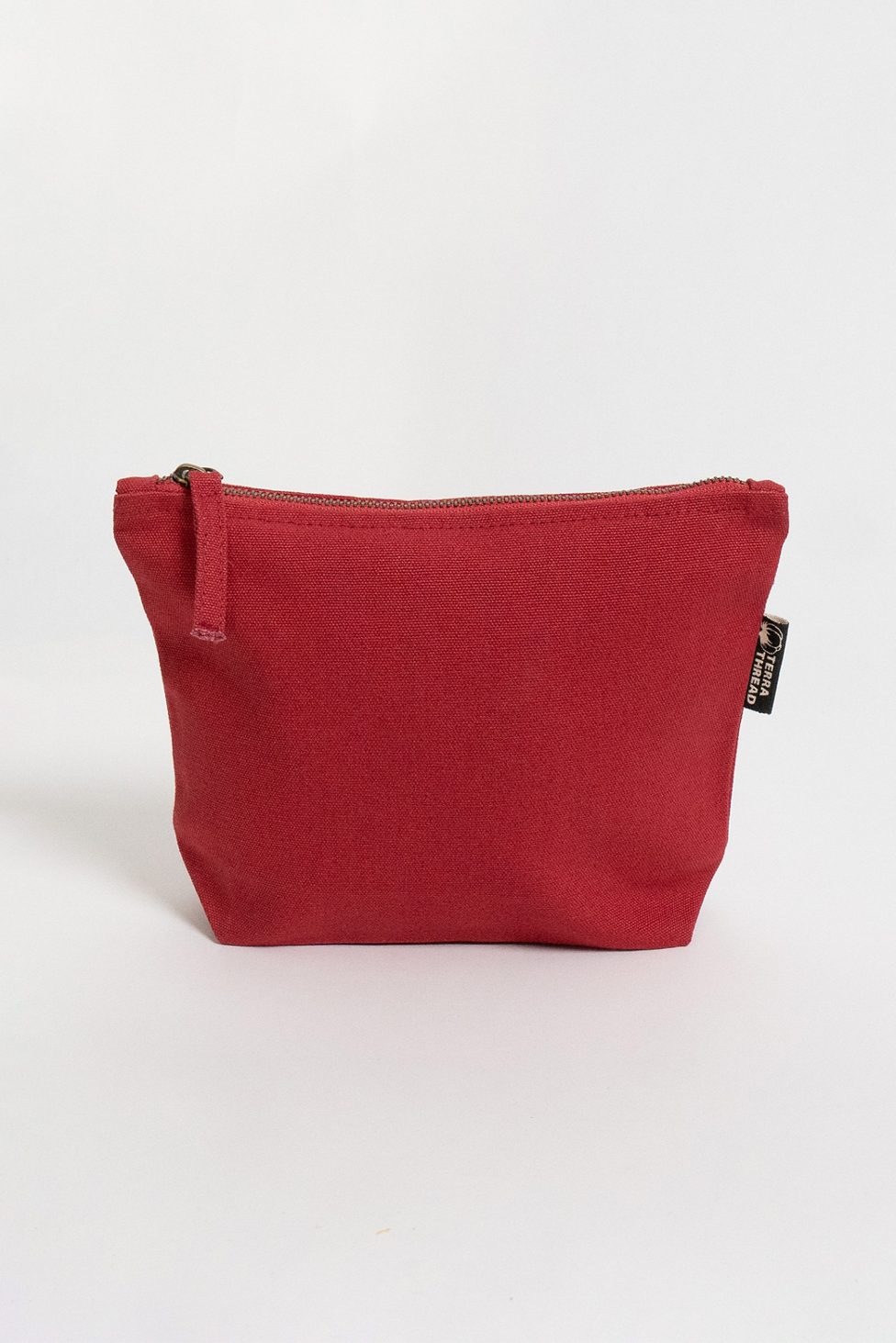 Terra Thread Organic Cotton Canvas Zippered Pouch - Red